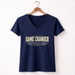 Softball Dad Game Changer 5 Womens V Neck.jpg