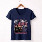 Softball Dad Life 5 Womens V Neck.jpg