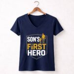 Sons First Hero Football 5 Womens V Neck.jpg
