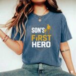 Sons First Hero Football Comfort Colors T Shirt 2.jpg