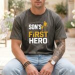 Sons First Hero Football Comfort Colors T Shirt 4.jpg