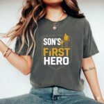 Sons First Hero Football Comfort Colors T Shirt 7.jpg