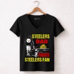 Steelers Dad Raised Steelers Fan 7 Womens V Neck.jpg