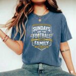 Sundays Are For Football And Family Comfort Colors T Shirt 2.jpg