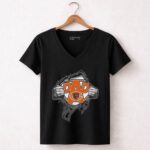 Super Dad Chicago Bears Blood Side 7 Womens V Neck.jpg