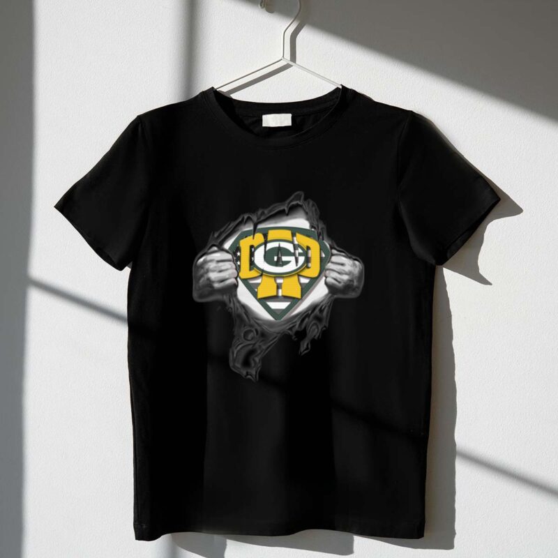 Superdad Green Bay Packers Shield Superman Rip 1 T Shirt.jpg