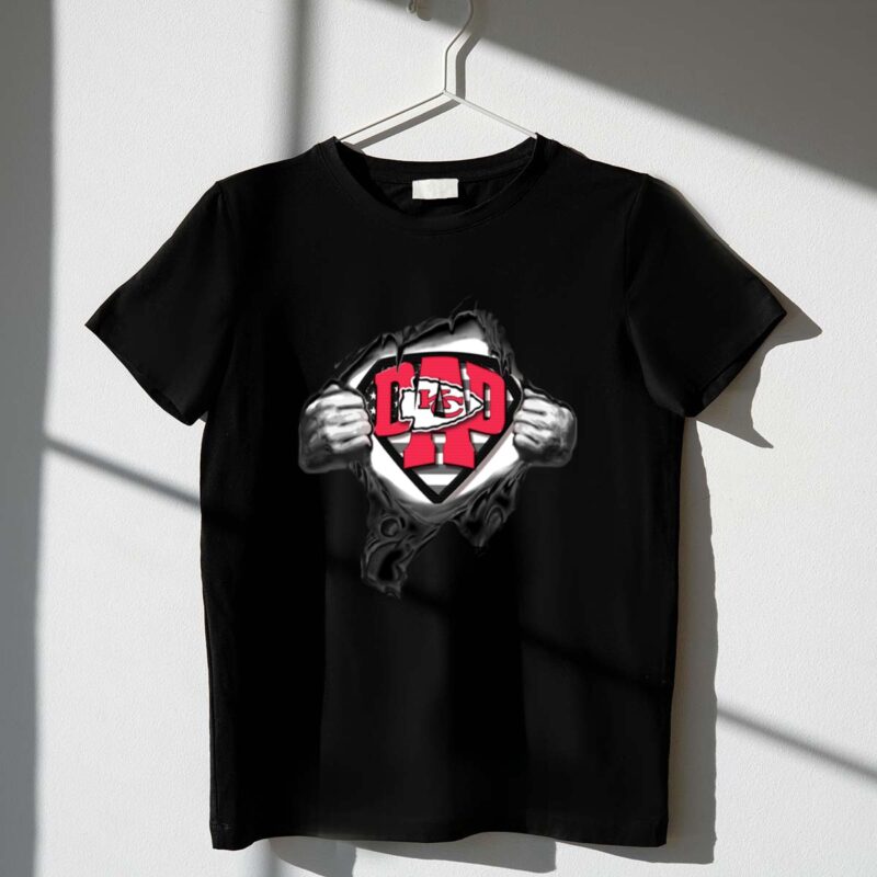 Superdad KC Chiefs Ripped Superman Logo 1 T Shirt.jpg