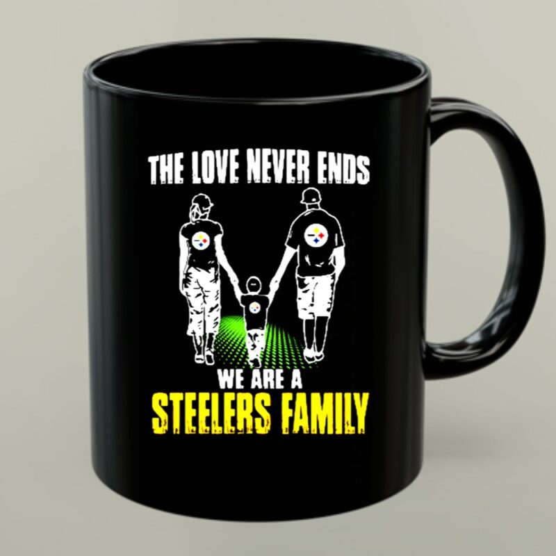 The Love Never Ends We Are A Steelers Family Mug 1.jpg