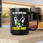 The Love Never Ends We Are A Steelers Family Mug 2.jpg