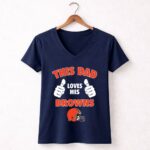 This Dad Loves His Cleveland Browns 5 Womens V Neck.jpg