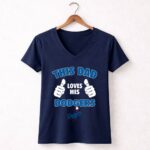 This Dad Loves His Los Angeles Dodgers 5 Womens V Neck.jpg