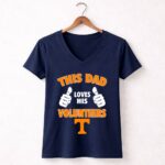 This Dad Loves His Tennessee Volunteers 5 Womens V Neck.jpg