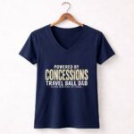 Travel Ball Dad Powered By Concessions 5 Womens V Neck.jpg