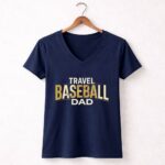Travel Baseball Dad 5 Womens V Neck.jpg