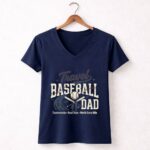 Travel Baseball Dad Vintage 5 Womens V Neck.jpg