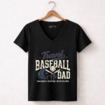Travel Baseball Dad Vintage 7 Womens V Neck.jpg