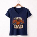 Travel Basketball Dad 5 Womens V Neck.jpg