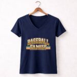 Vintage Baseball Family 5 Womens V Neck.jpg