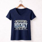 Weekend Hockey Dad 5 Womens V Neck.jpg