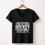 Weekend Hockey Dad 7 Womens V Neck.jpg