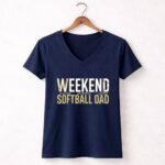 Weekend Softball Dad 5 Womens V Neck.jpg