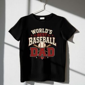 Worlds Best Baseball Dad 1 T Shirt.jpg