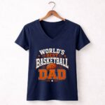 Worlds Best Basketball Dad 5 Womens V Neck.jpg