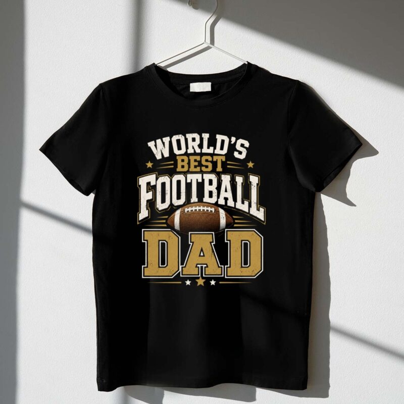 Worlds Best Football Dad 1 T Shirt.jpg