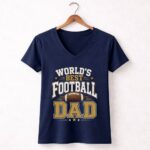 Worlds Best Football Dad 5 Womens V Neck.jpg