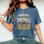 Worlds Best Football Dad Comfort Colors T Shirt 2.jpg