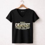 Worlds Okayest Travel Ball Dad 7 Womens V Neck.jpg