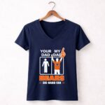 Your Dad My Dad Bears Die Hard Fans Chicago Bears 5 Womens V Neck.jpg